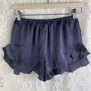 Chelsea28 Slip Shorts Women's SZ S Anthropologie Blue High Rise ruffle Coquette
